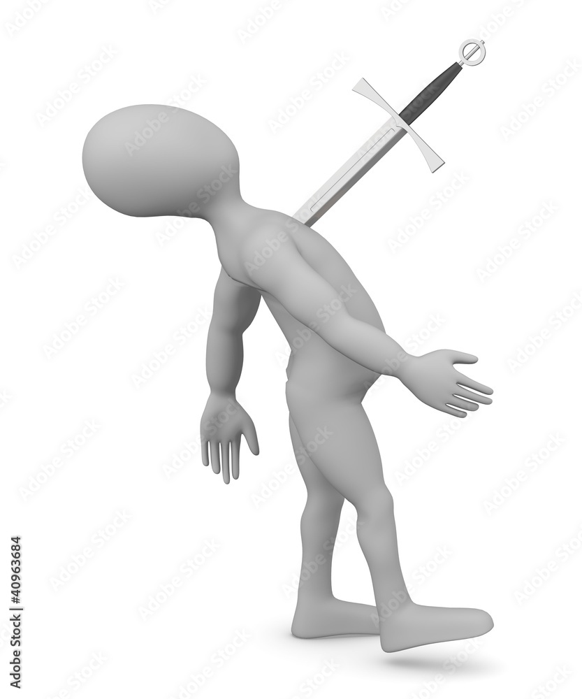 3d render of cartoon character with dagger 3d render of cartoon character with dagger