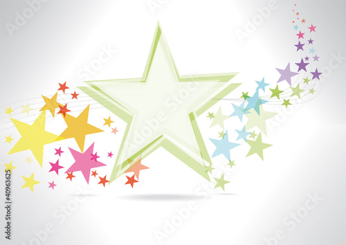 Multicolor stars abstract