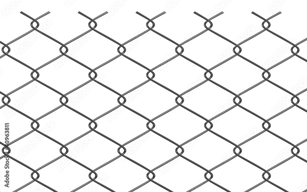 Fototapeta premium 3d render of wire fence