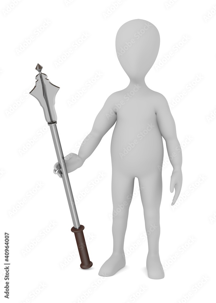3d render of cartoon character with mace 3d render of cartoon character with mace