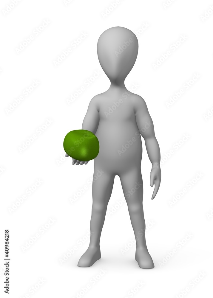 3d render of cartoon character with peas 3d render of cartoon character with peas