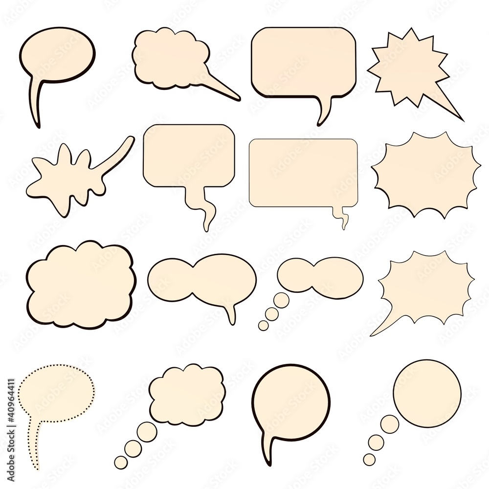 Fototapeta premium 3d render of speech bubbles