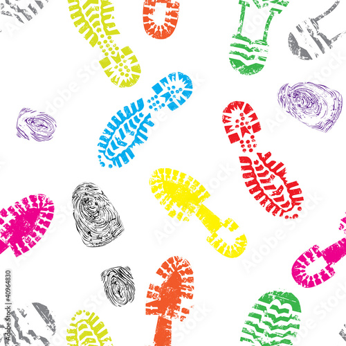 Print of foot shoe of child