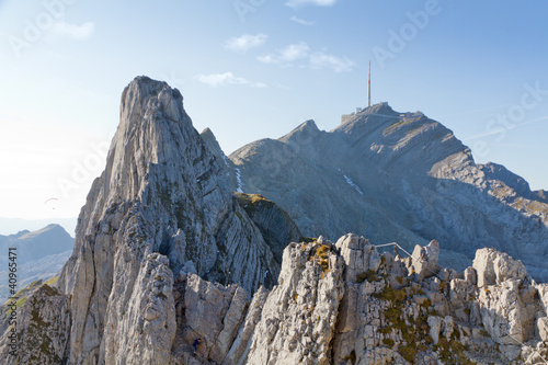 hiking path over ridges to Säntis