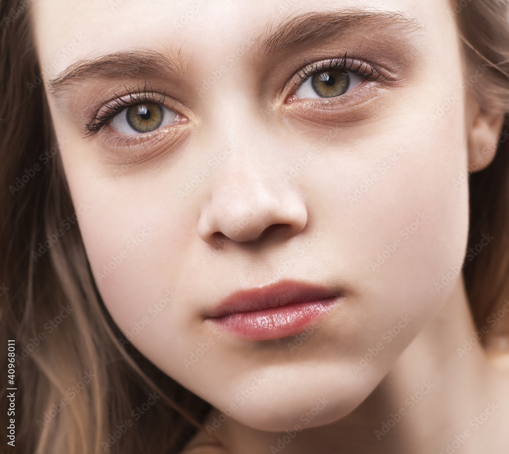 Macro young beautiful woman Macro young beautiful woman