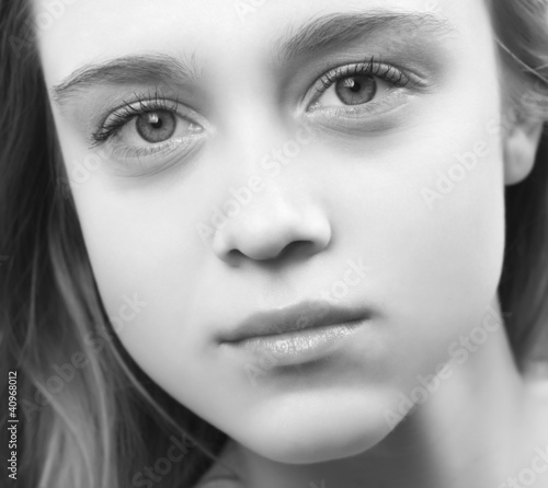 portrait of beautiful young woman close up