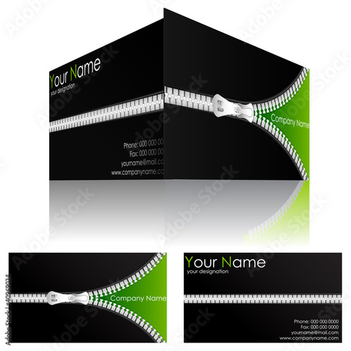 Business Card with Zipper