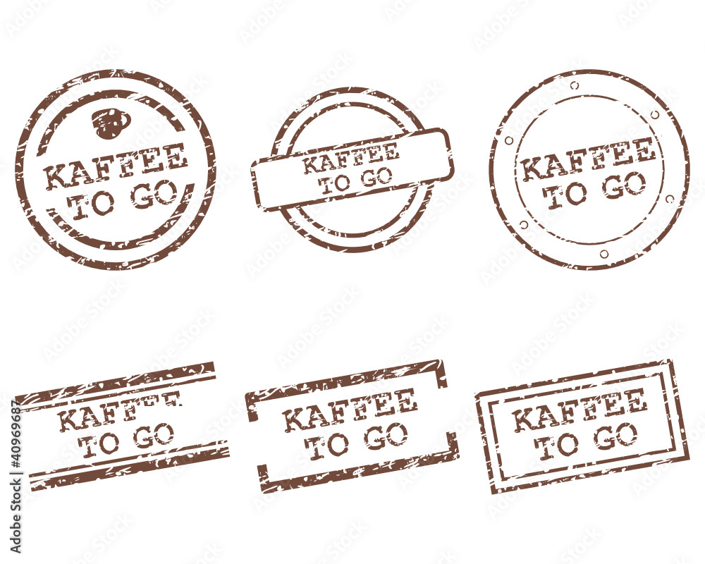Fototapeta premium Kaffee To Go Stempel