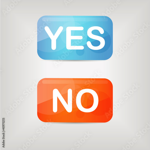 yes and no buttons