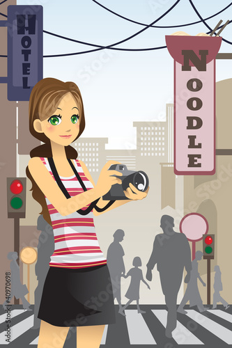 Woman tourist