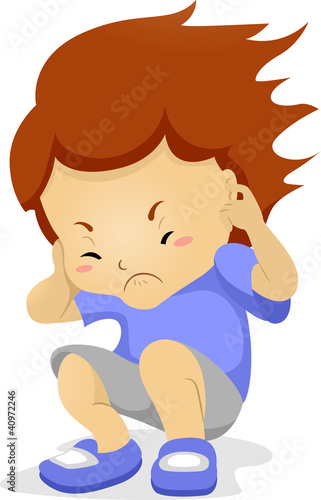 Kid Covering His Ears