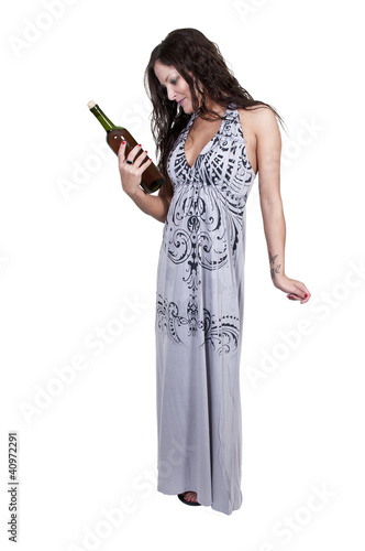 Woman with Wine photo