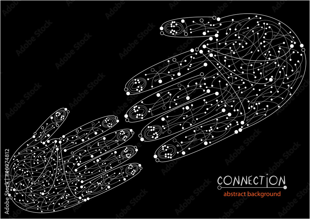 abstract vector background with computer connection abstract vector background with computer connection