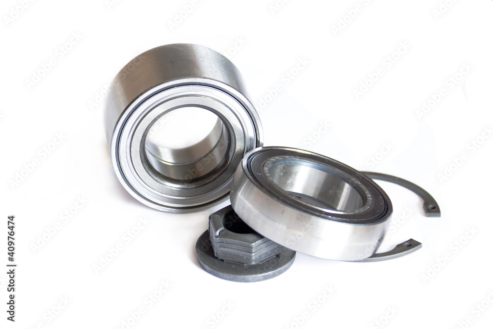 auto parts: bearing on a white background auto parts: bearing on a white background