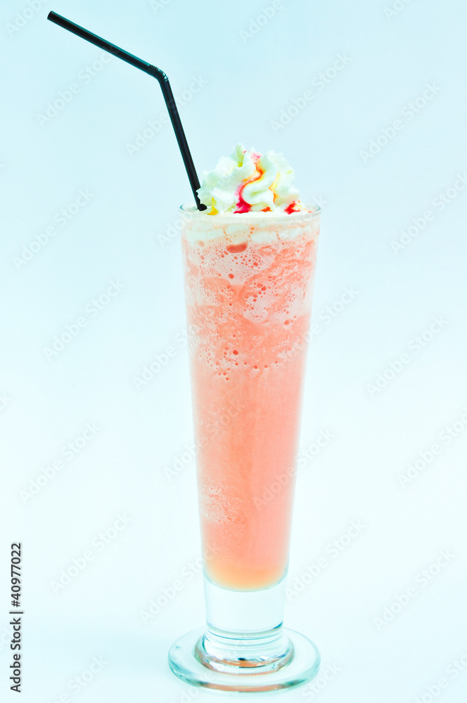 Milk shakes with fruits isolated on white Milk shakes with fruits isolated on white