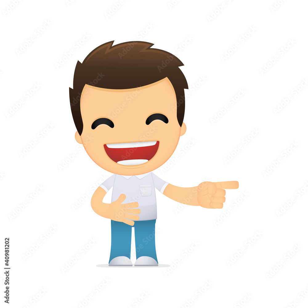 funny cartoon casual man funny cartoon casual man