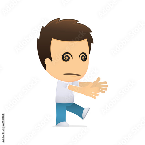 funny cartoon casual man