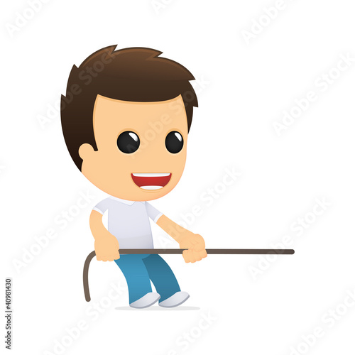 funny cartoon casual man