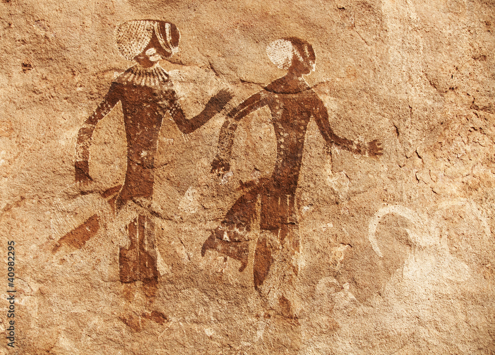 Fototapeta premium Rock paintings of Tassili N'Ajjer, Algeria