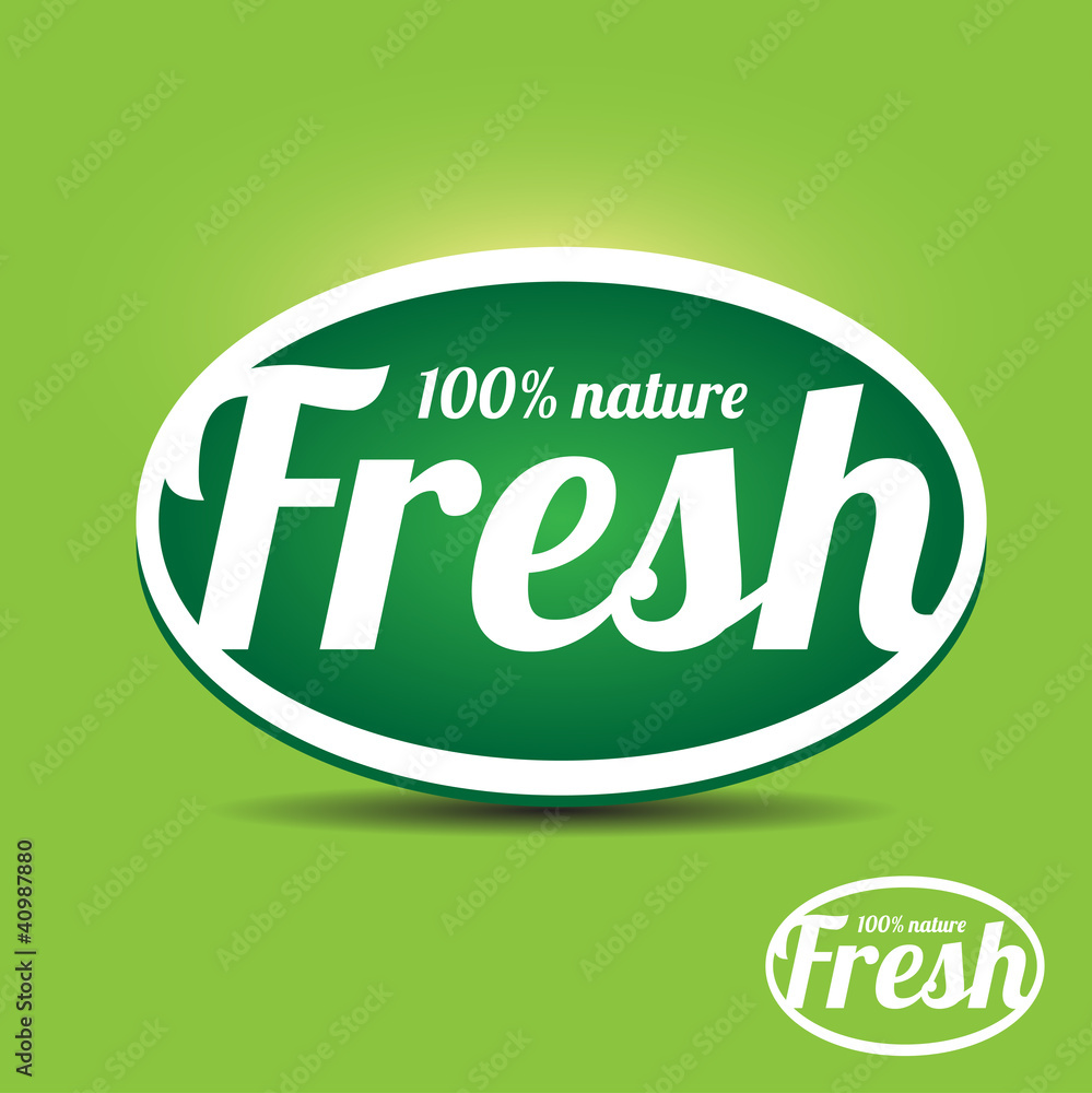 Fresh label - natural product Fresh label - natural product
