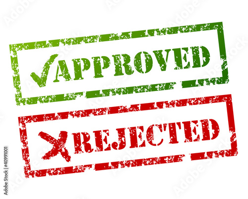 Approved Rejected sign