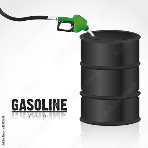 gallon of fuel with gasoline dispenser