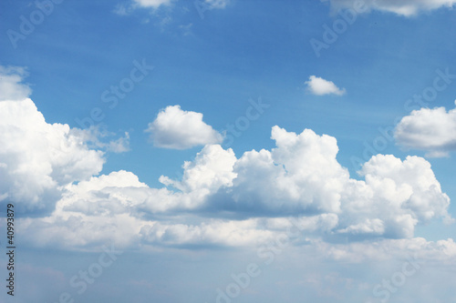 Blue sky with clouds.