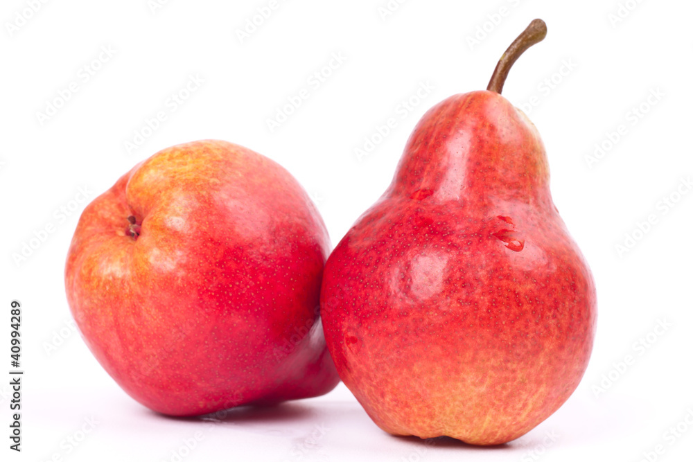 two red pears