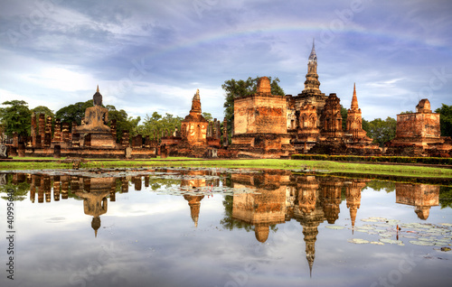Sukhothai Historical Park in Thailand iland.