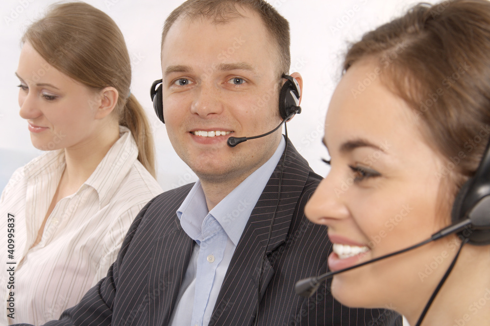 Group of successful customer service representatives Group of successful customer service representatives