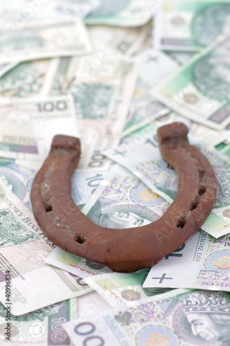 Obraz na płótnie Banknoty podkowa