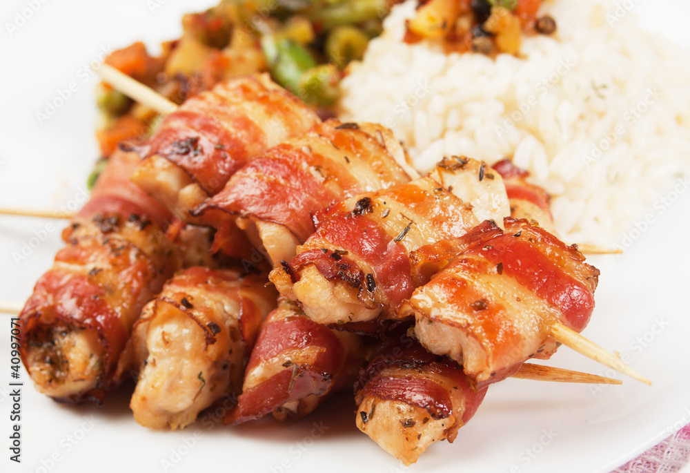 Grilled bacon skewer Grilled bacon skewer