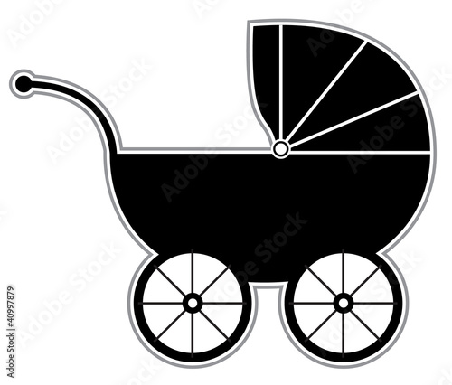 Baby Carriage - Isolated silhouette