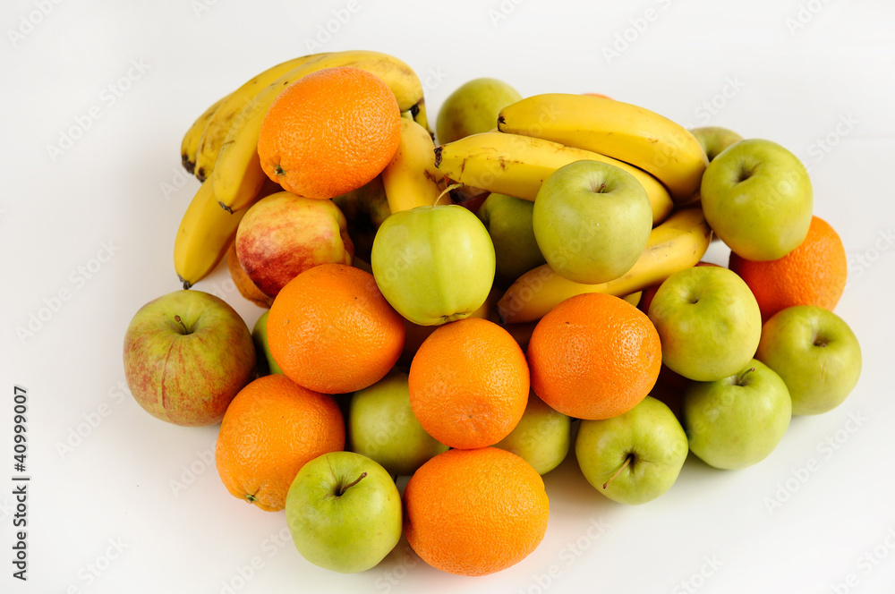 fresh oranges, apples and bananas fresh oranges, apples and bananas