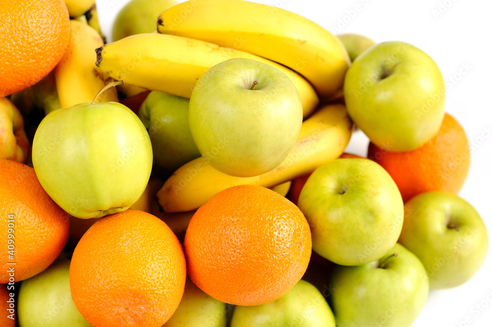fresh oranges, apples and bananas fresh oranges, apples and bananas