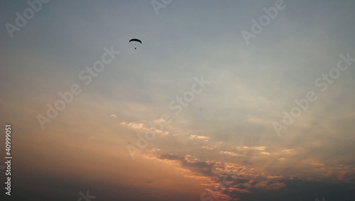 Wallpaper Mural paraglider activity fly with beautiful sunset background Torontodigital.ca