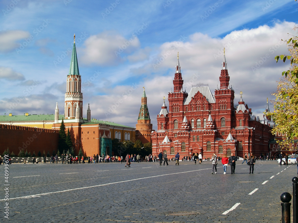 Red square view of Moscow Russia