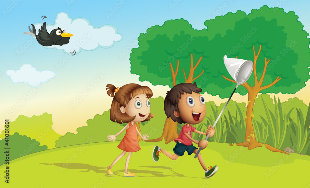Kids running Kids running