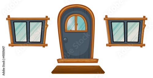 Isolated windows and a door