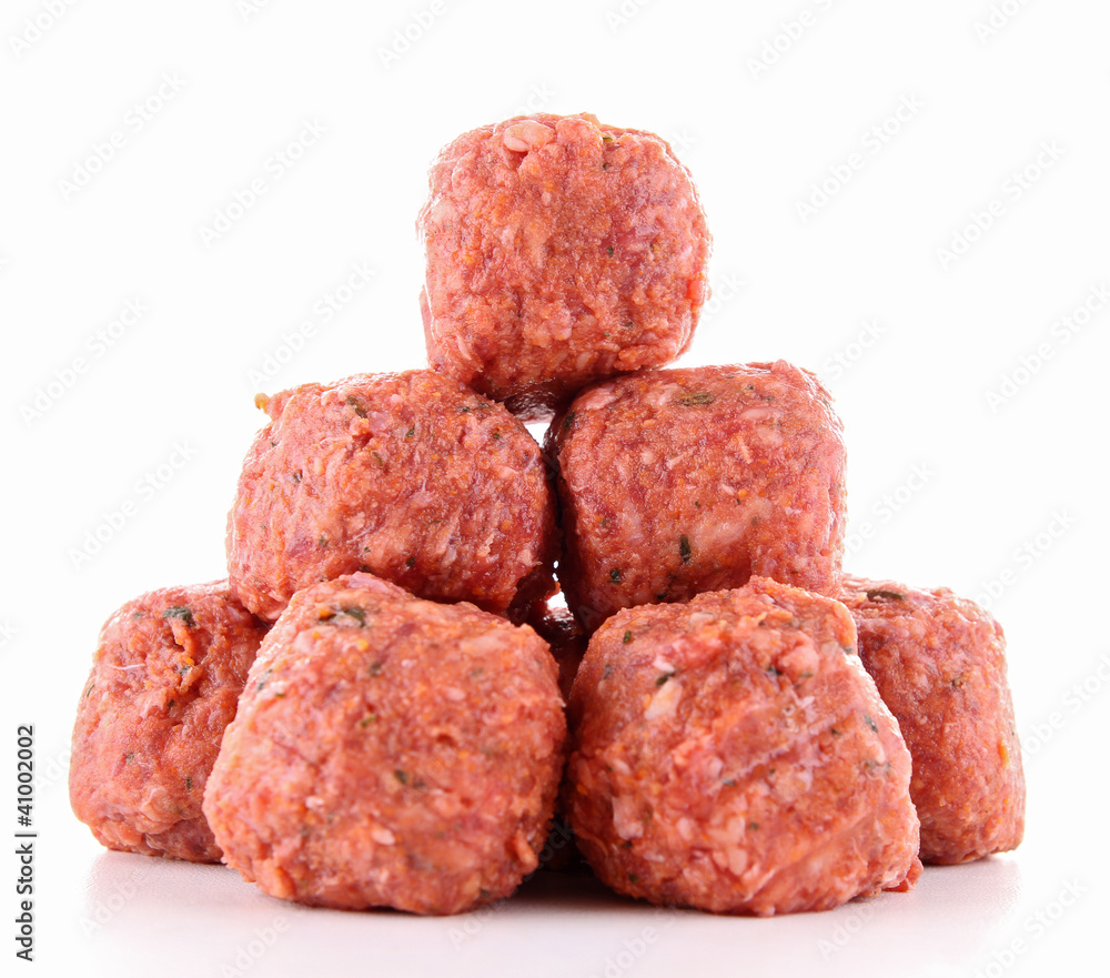 isolated raw meatballs isolated raw meatballs