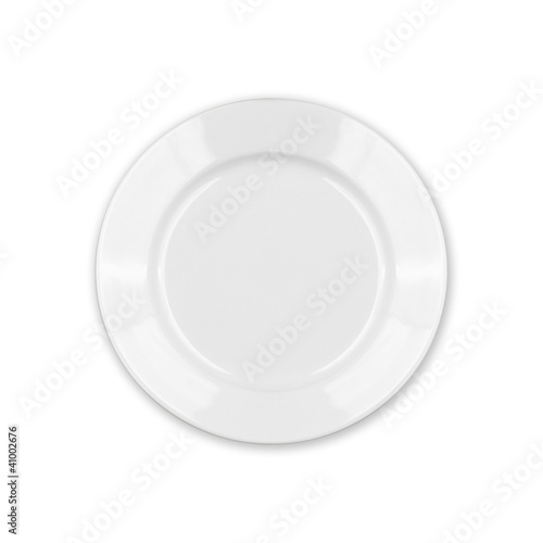White plate isolated on white