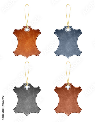 leather label vector illustration isolated on white background