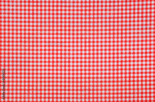 red and white tablecloth