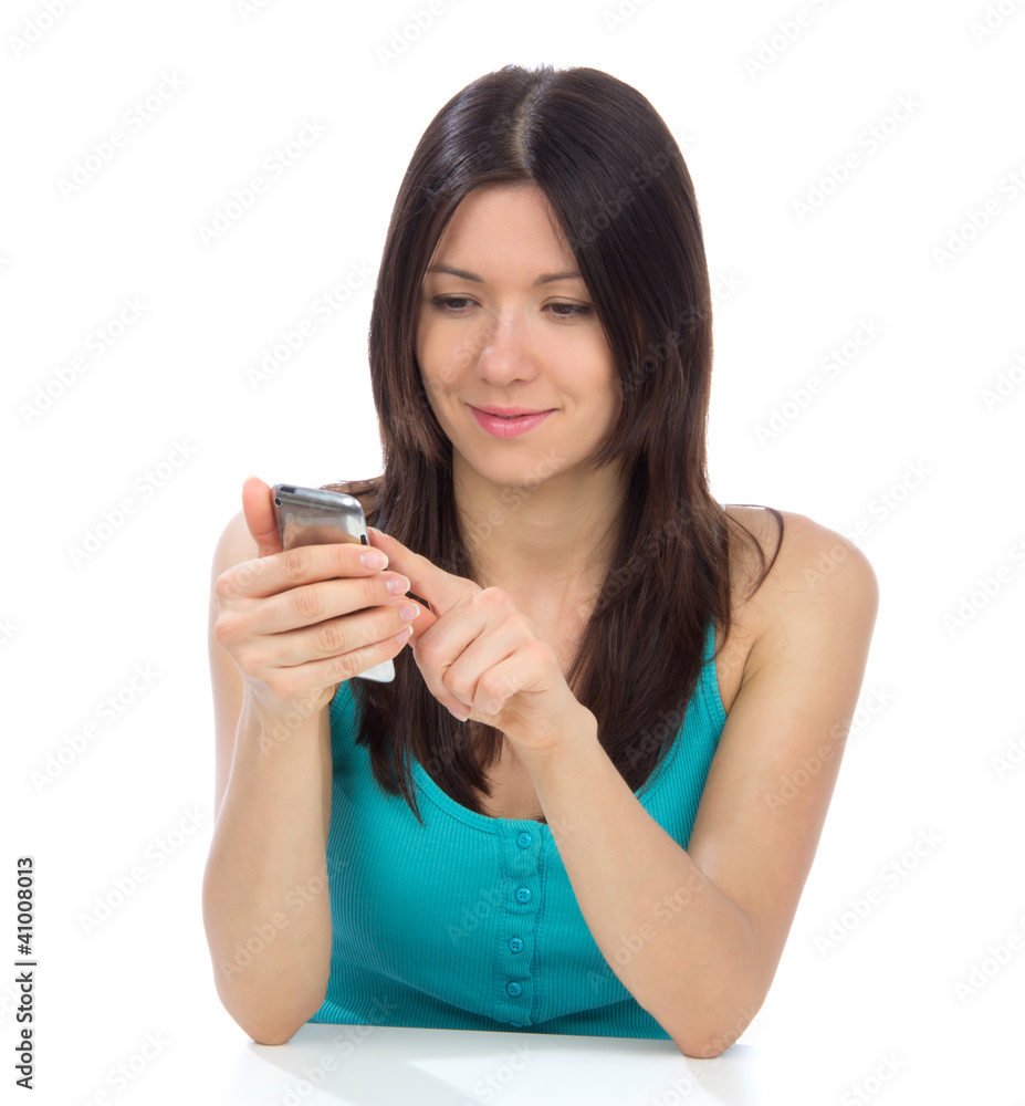 woman online banking using her modern mobile cellphone woman online banking using her modern mobile cellphone