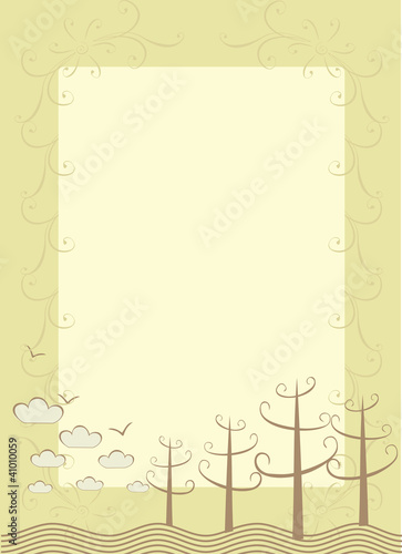 autumn forest frame