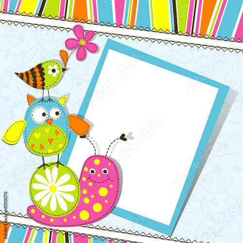 Template greeting card, vector