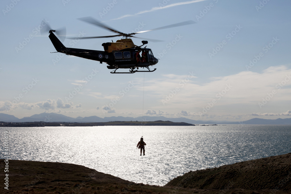 Fototapeta premium Griffin Helicopter winching