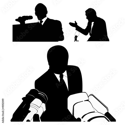 Business/political speaker silhouettes