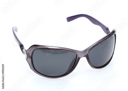 Women black sunglasses isolated on white