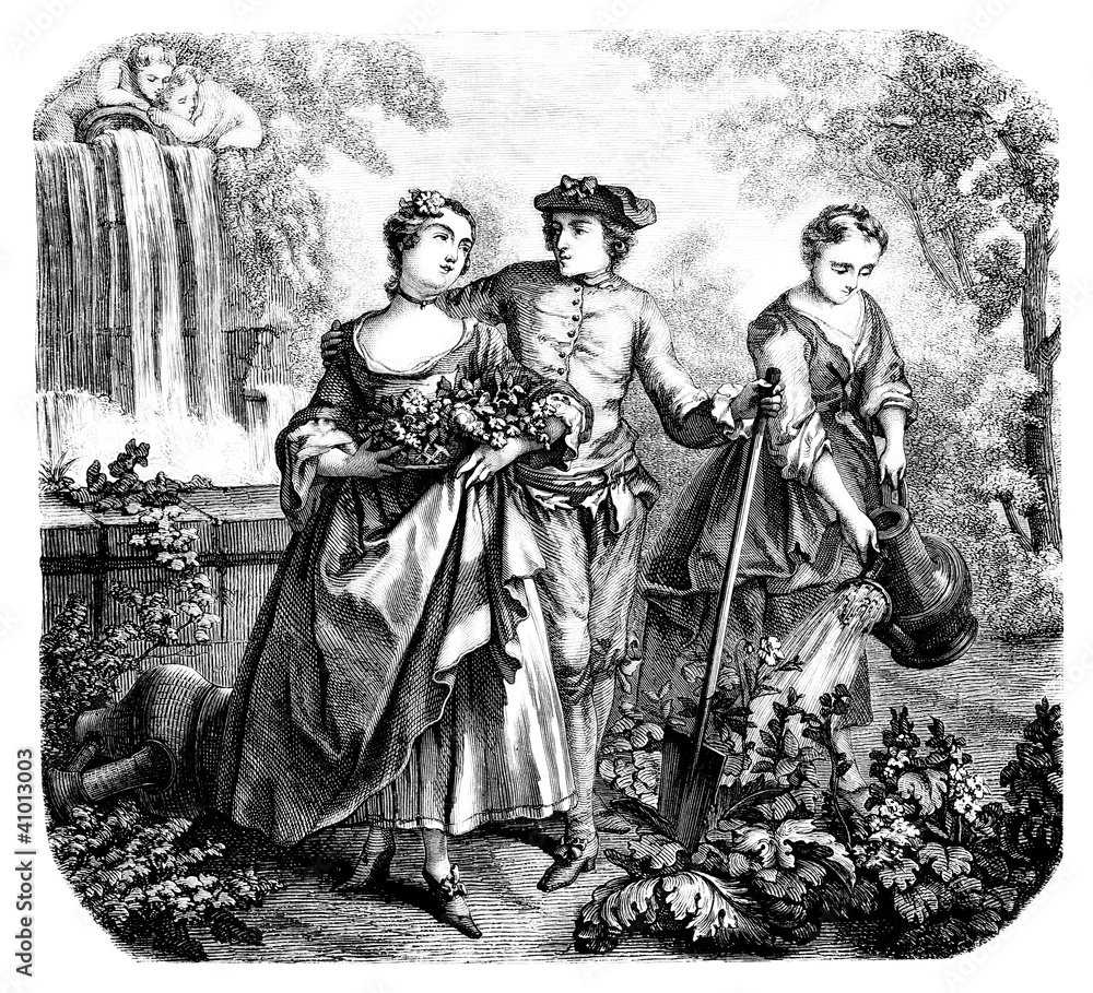 Romantic Gardeners - Jardiniers - 19th century
